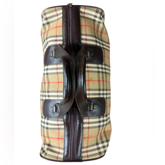 Auth Burberrys Nova Check Travel Bag Black Patter Canvas - Picture 3 of 14